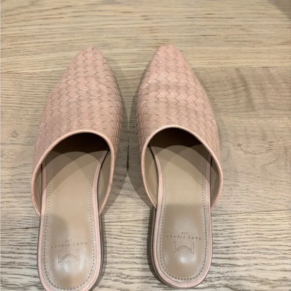 Marc Fisher Blush Woven Mules - Picture 2 of 3
